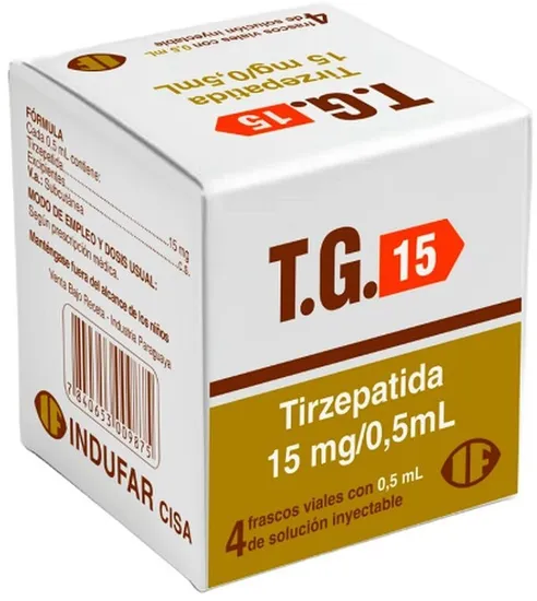 Embalagem do produto T.G. 15 mg